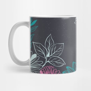 Flowers pattern colorful roses - cute beautiful flower mask- flower bloom Mug